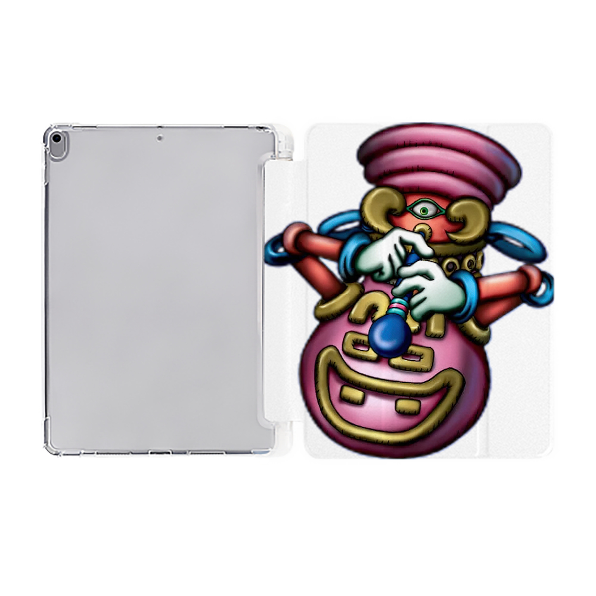 （画像用） 遊☆戯☆王 Yu-Gi-Oh! IPad ケース ペン収納付き 三つ折りスタンド PUレザー×シリコン 対応機種9.5/10.5/10.9インチ